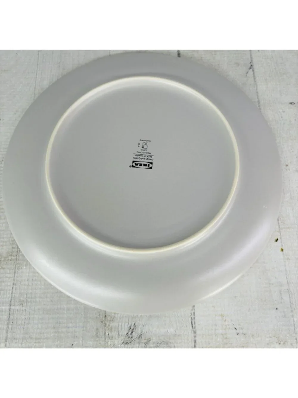 Ikea of Sweden 12011 Solid Gray Matte Round Stoneware 10.25